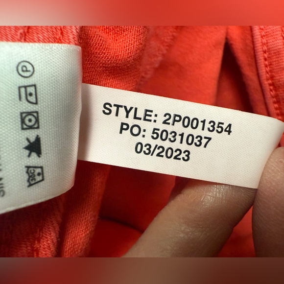 Vineyard Vines Women's Orange Straight Crop Wide Leg Raw Hem Jeans Size 28 FLAW - Picture 5 of 11